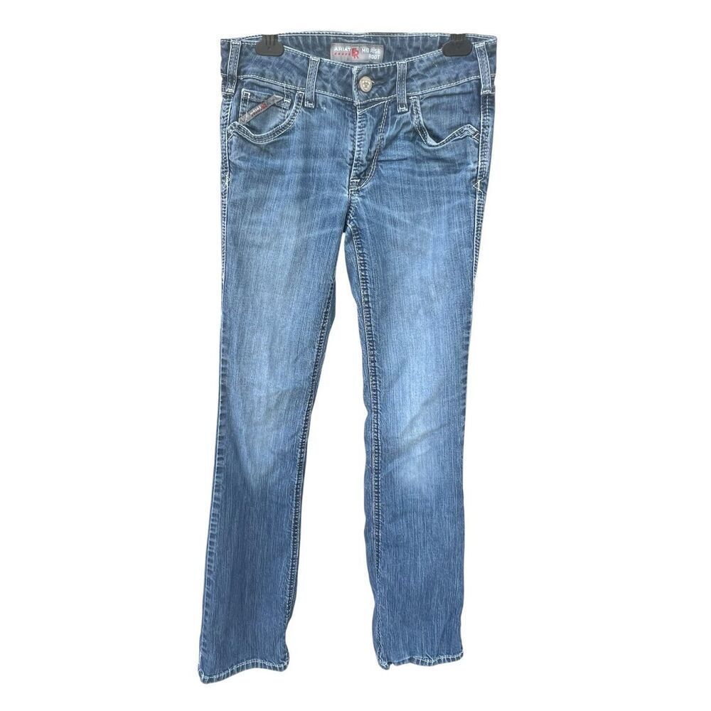 Ariat FR Mid Rise Boot cut Jeans Womens 25R Stretch Denim flame resistant